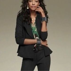 NWOT CAbi Black Knit Peplum Jacket size 6 (style #3549)